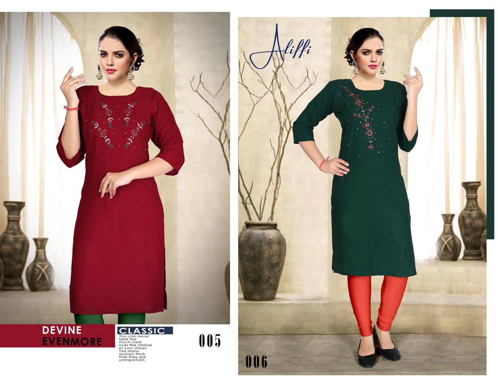 Aliffi By Moksha Designer Kurtis Catalog